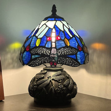 8" Tiffany Dragonfly Shade Werfactory® Stained Glass Shade